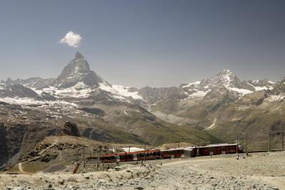 Vlakem na Klein Matterhorn